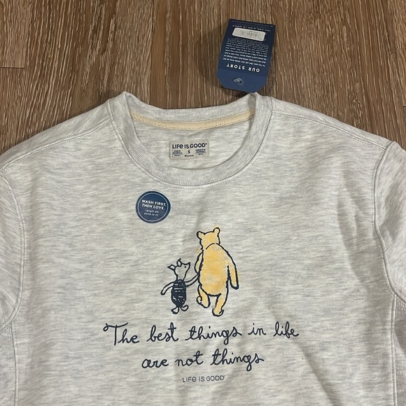 NWT Life is Good Small Gray Winnie the Pooh - Picture 2 of 5